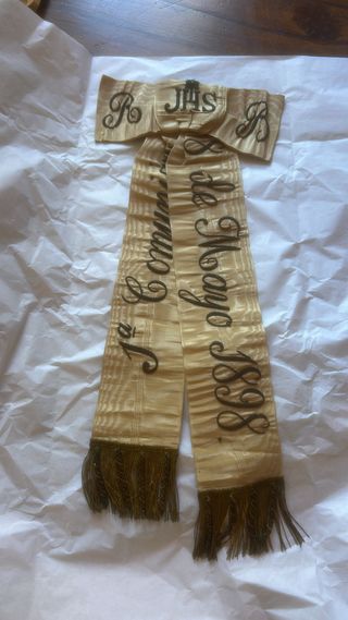 Lazo Comunión Antiguo JHS 1ª Mayo 1898 OPORTUNIDAD