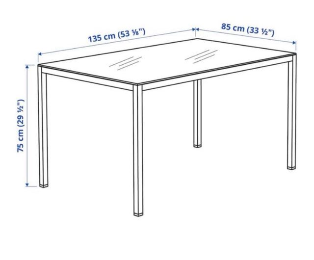 Mesa Comedor TORSBY IKEA 85x135
