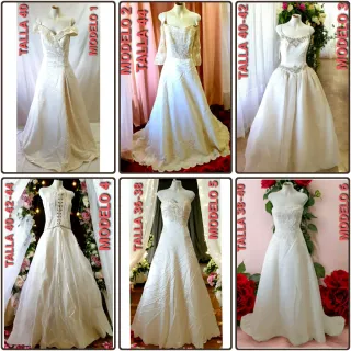 Lote 6 Vestidos de Novia Vintage