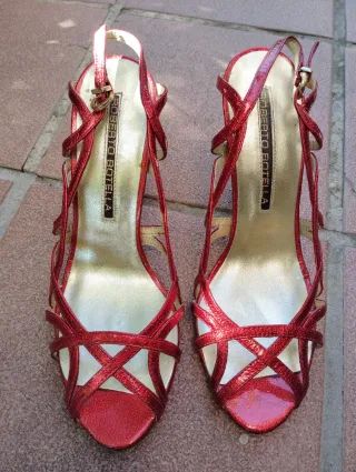 Sandalias Roberto Bottella Rojas Talla 38