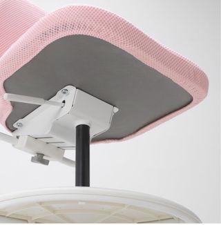 Silla de estudio VIMUND rosa y blanca