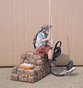 Pescador Belén con movimiento