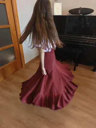 Falda flamenca niña castañuelas de regalo 