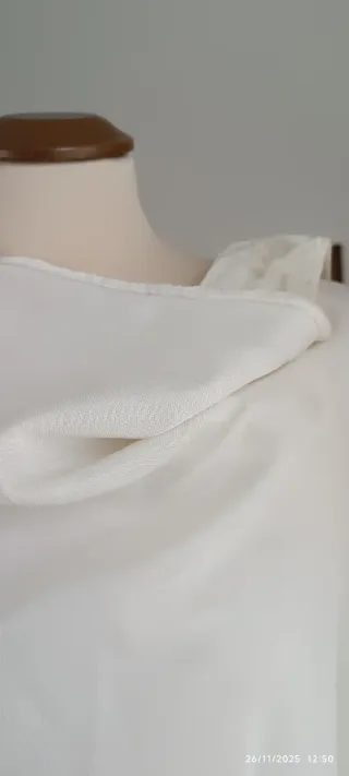 SCIALLE vintage ARGENTO E BIANCO con frange