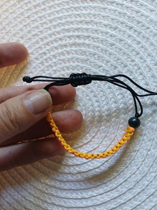 Pulsera dos tonos naranja y amarillo