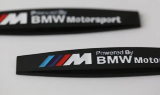 2 EMBLEMAS LOGO NEGRO MATE BMW MOTORSPORT