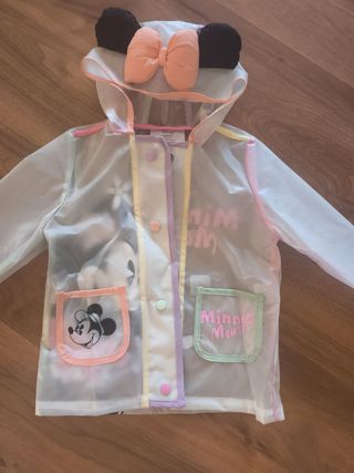 Chubasquero niña Minnie Mouse transparente