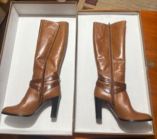 Botas altas Gloria Ortiz piel marrón