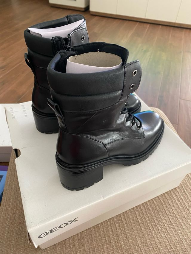 Botines Geox Piel Mujer Negros