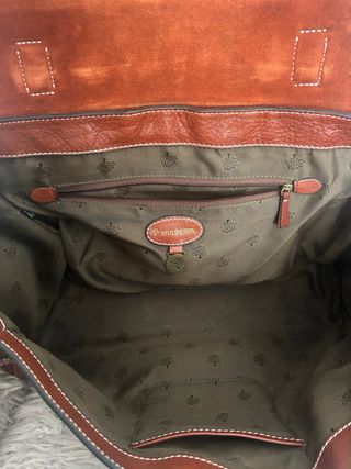 Bolso estilo maletín marrón