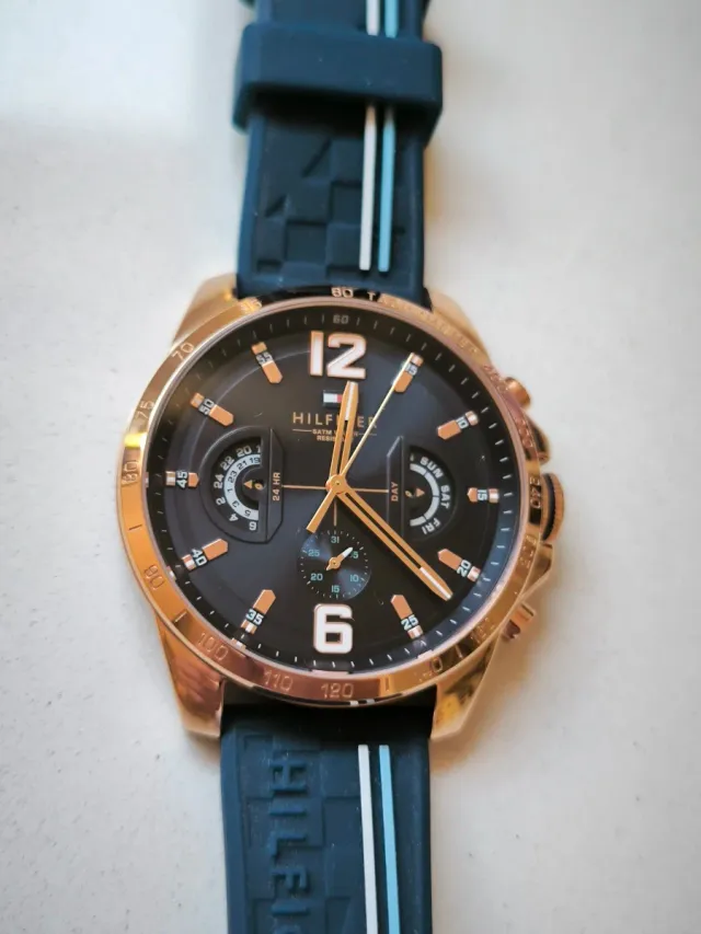 Reloj Tommy Hilfiger Hombre Dorado y Azul