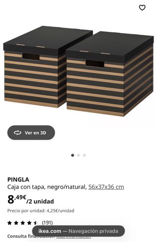 Cajas PINGLA Ikea (10 unidades)
