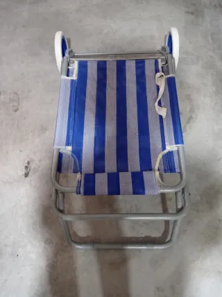 Conjunto 2 Tumbonas Rayas Azul y Blanco