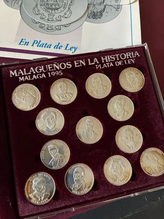 Monedas Plata Malagueños en la Historia 1995