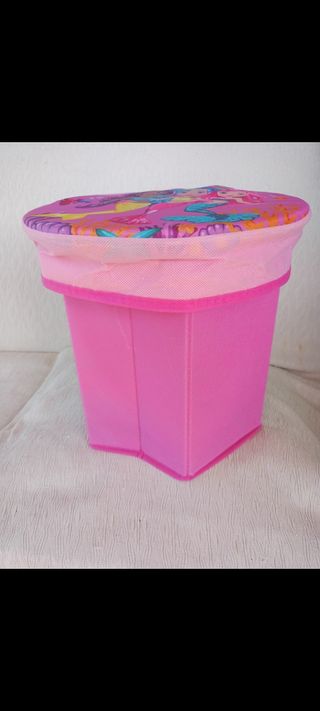 Contenitore giochi rotondo sirene bambina