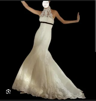 Vestido de Novia Encaje Halter