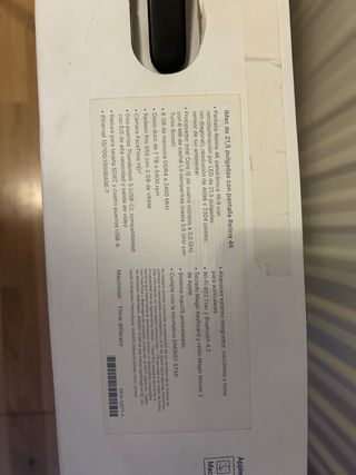 IMAC 21,5 Apple Plata mediados del 2018.