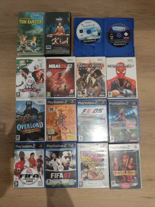 Pacchetto giochi per Wii e PS2: FIFA, Spider-Man, Dragon Ba