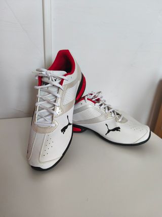 Zapatillas Puma Talla 44 Blancas y Rojas