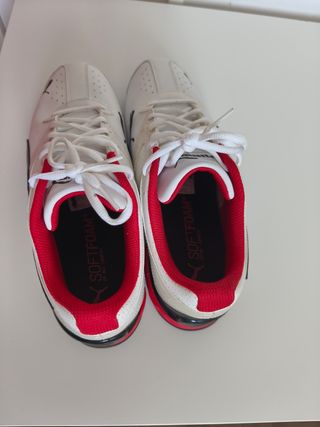 Zapatillas Puma Talla 44 Blancas y Rojas