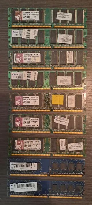 Lote Memorias RAM DDR/DDR2/SDRAM Kingston Elixir C
