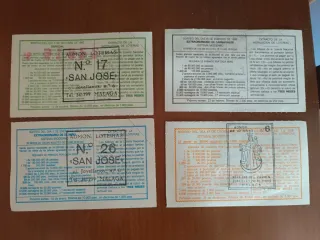 Lotería Nacional Antigua - 4 Billetes