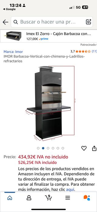 Barbacoa Imor carbón/leña