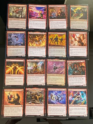 Lote cartas magic Spiderman rojo