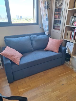 Sofá Cama 2 Plazas Azul 