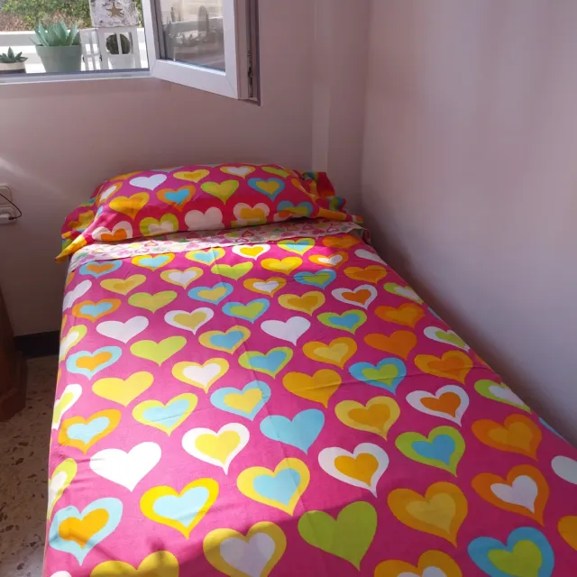 Funda nórdica y sábanas de corazones