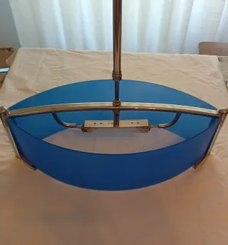 Lámpara colgante azul vintage metal