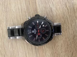 Reloj Racer Cronógrafo Negro y Plateado