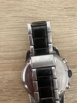 Reloj Racer Cronógrafo Negro y Plateado