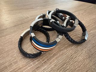 Pack 7 Pulseras Piel Artificial y Silicona