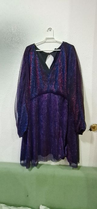 Vestido de fiesta brillante talla xl