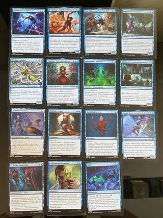 Lote cartas magic spiderman azul