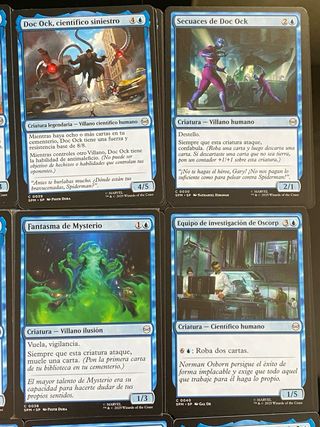 Lote cartas magic spiderman azul
