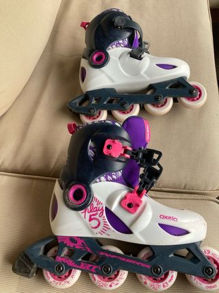Patines Oxelo Play 5 Talla 32-34 + Accesorios 