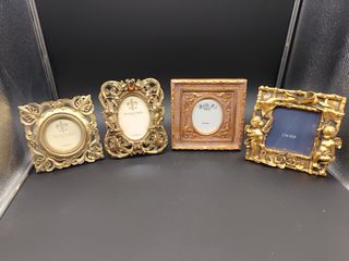 Lotto 4 portafoto colore oro