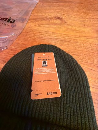 Gorro Patagonia verde unisex nuevo
