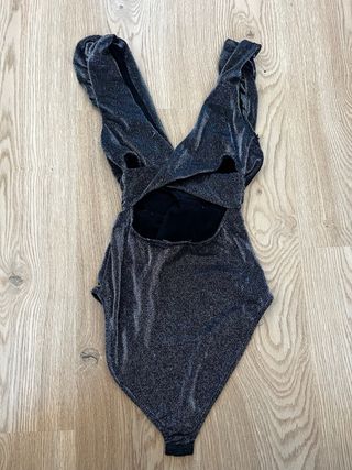 Body negro brillante talla S