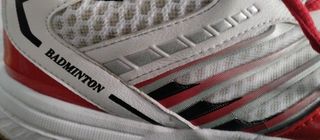 Zapatillas Bádminton Blancas y Rojas