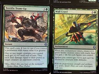 Lote cartas magic spiderman verde