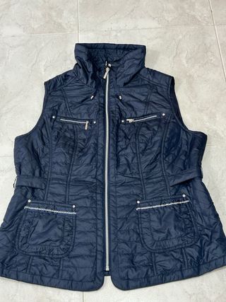 Chaleco acolchado azul mujer