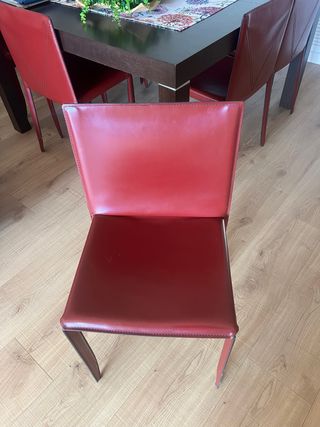 Sedie in pelle rossa Cattelan Italia Piuma Edition