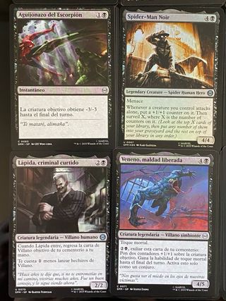 Lote cartas magic Spiderman Negro