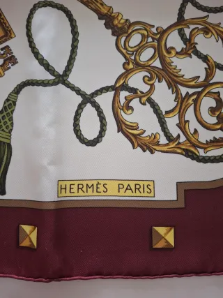 Pañuelo seda Hermès 'Les clefs' Cathy Latham