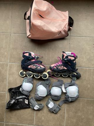 Patines Oxelo Talla 38-41 + Accesorios