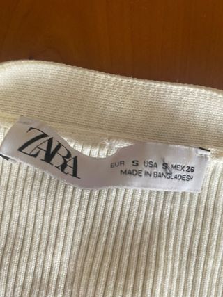 Camiseta Zara manga corta blanca Talla S