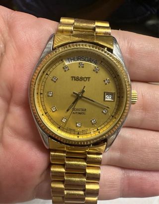 Tissot Seastar Automático 4583Y Oro/Plata